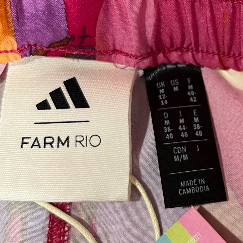 Adidas x Farm Rio Tropical Club Print Running Shorts NWT Women’s Medium - Picture 7 of 14